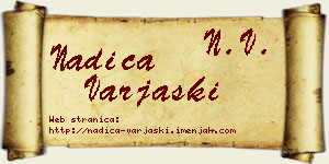 Nadica Varjaški vizit kartica